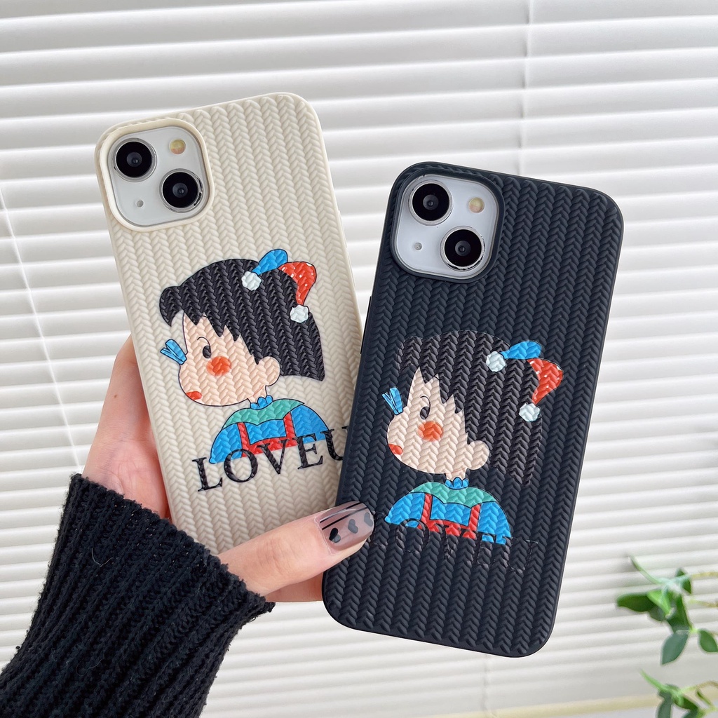 Ốp Điện Thoại Họa Tiết Hoạt Hình Cô Gái Dễ Thương Chống Sốc Cho Iphone