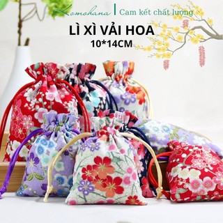 Lì xì vải dây rút độc – đẹp – họa tiết ấn tượng , hầu bao vải Komohana