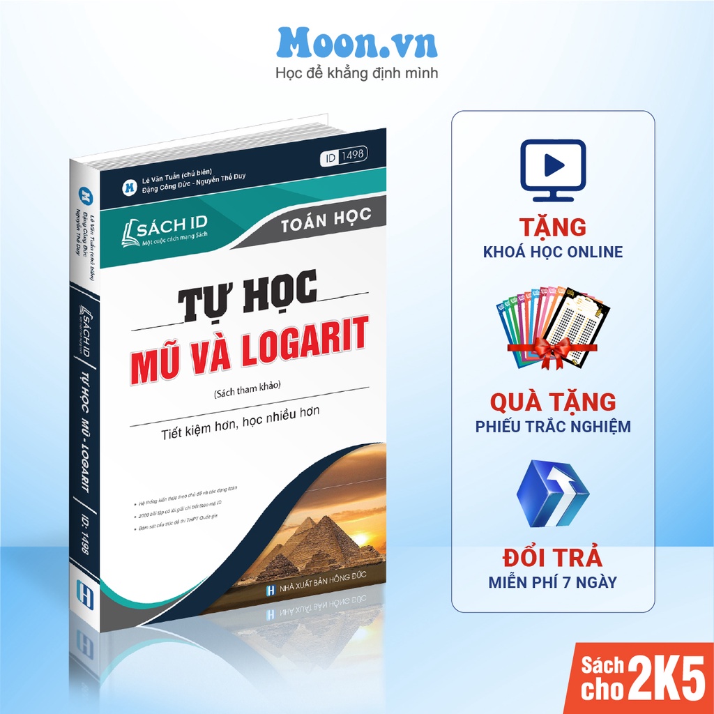 Sách Toán 12 - Sách ID Tự Học Mũ Logarit ôn thi thpt quốc gia 2022 Moonbook