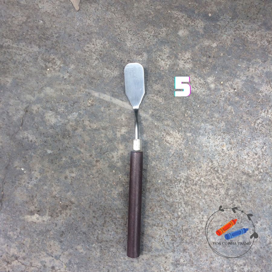 Bay Pha Màu, Dao Trộn Màu, Palette Knife Vẽ Tranh Sơn Dầu Cán Gỗ