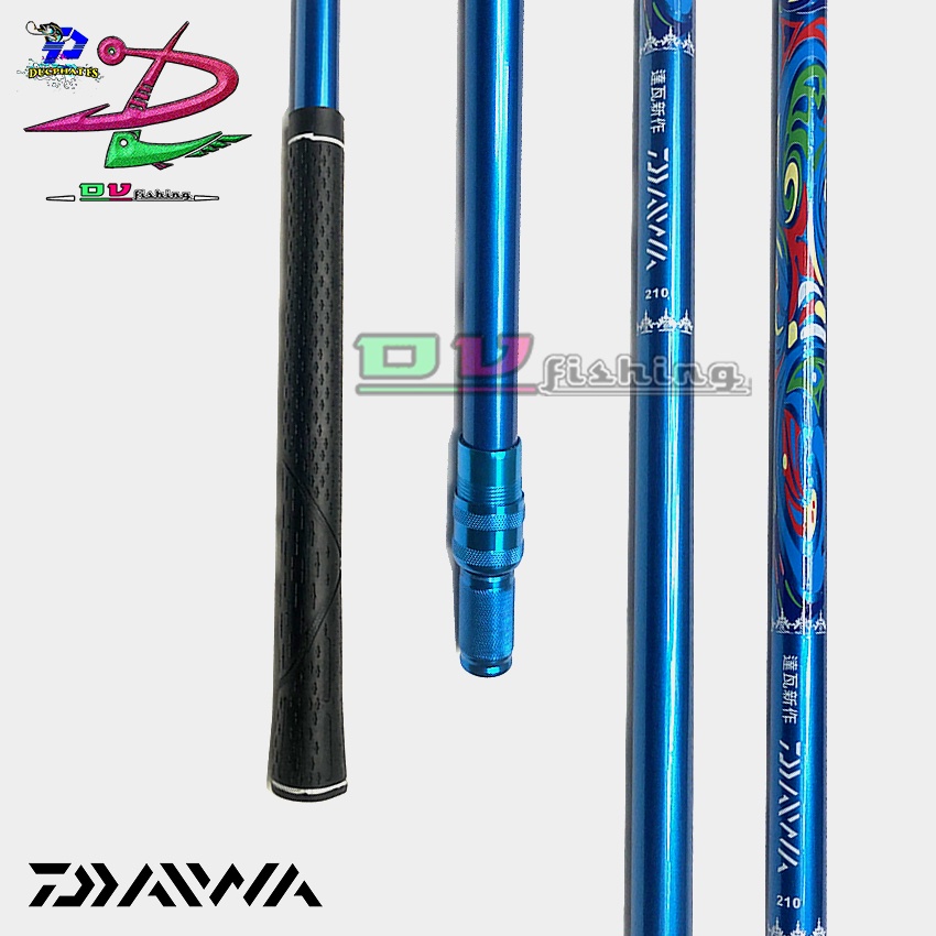 Bộ Cán, Mặt Vợt vớt Cá DIAIWA Carbon + vành tròn dùng cho câu đơn câu đài.!!!