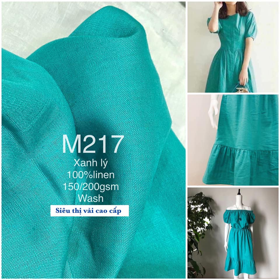 Vải Linen Tưng 150gsm Premium 100% cao cấp  đã wash công nghiệp may áo, đầm có lót