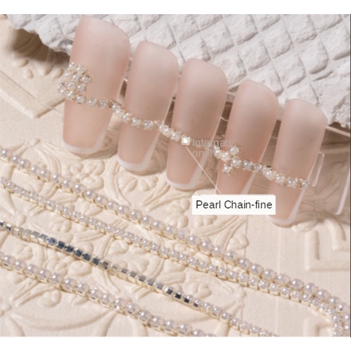 Dây chuyền khoan móng tay Nhật Bản / có thể cắt Dây chuyền trang trí móng tay tự làm bằng tay