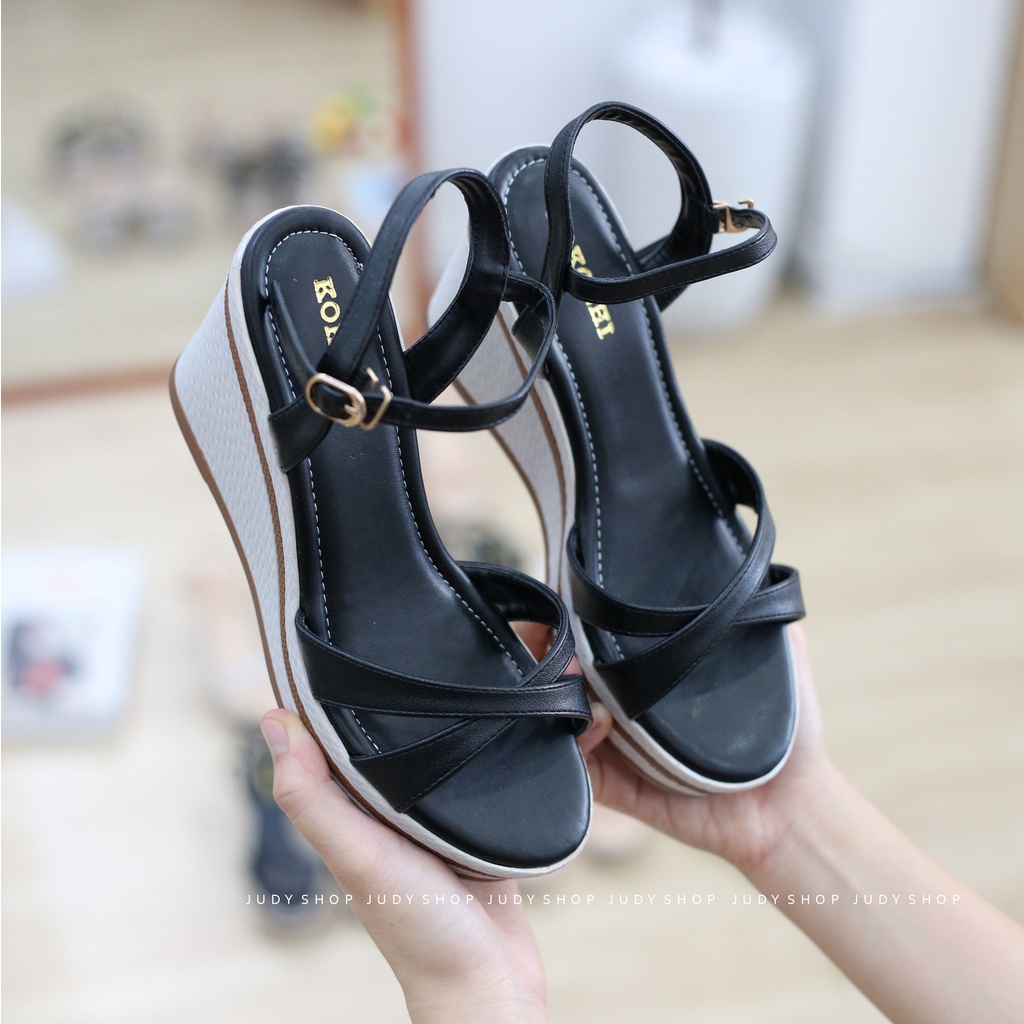 Giày Xuồng KOKOSHI Da Mềm Đế Siêu Nhẹ Dây Chéo Tính cao 9p VNXK