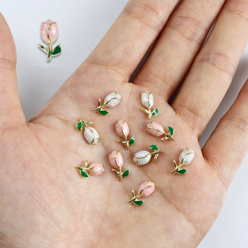 Set 5 Phụ Kiện Hoa Tulip 3D Trang Trí Móng Tay Nghệ Thuật