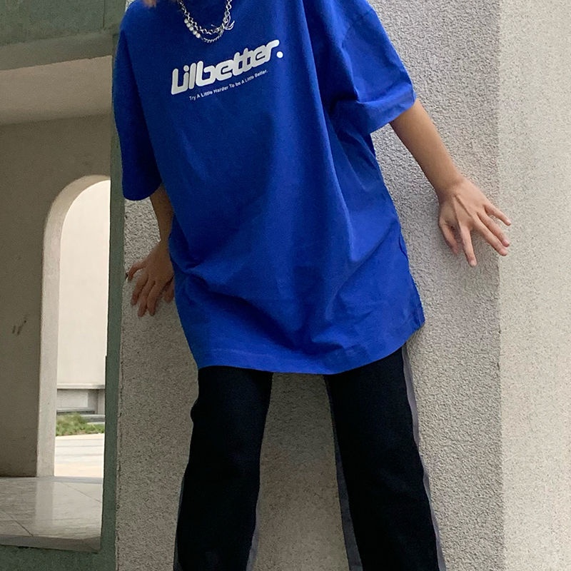NRVP Áo Thun Unisex Mùa Hè Dáng Suông Tay Cộc Phong Cách Hàn Quốc Cho Nam Nữ