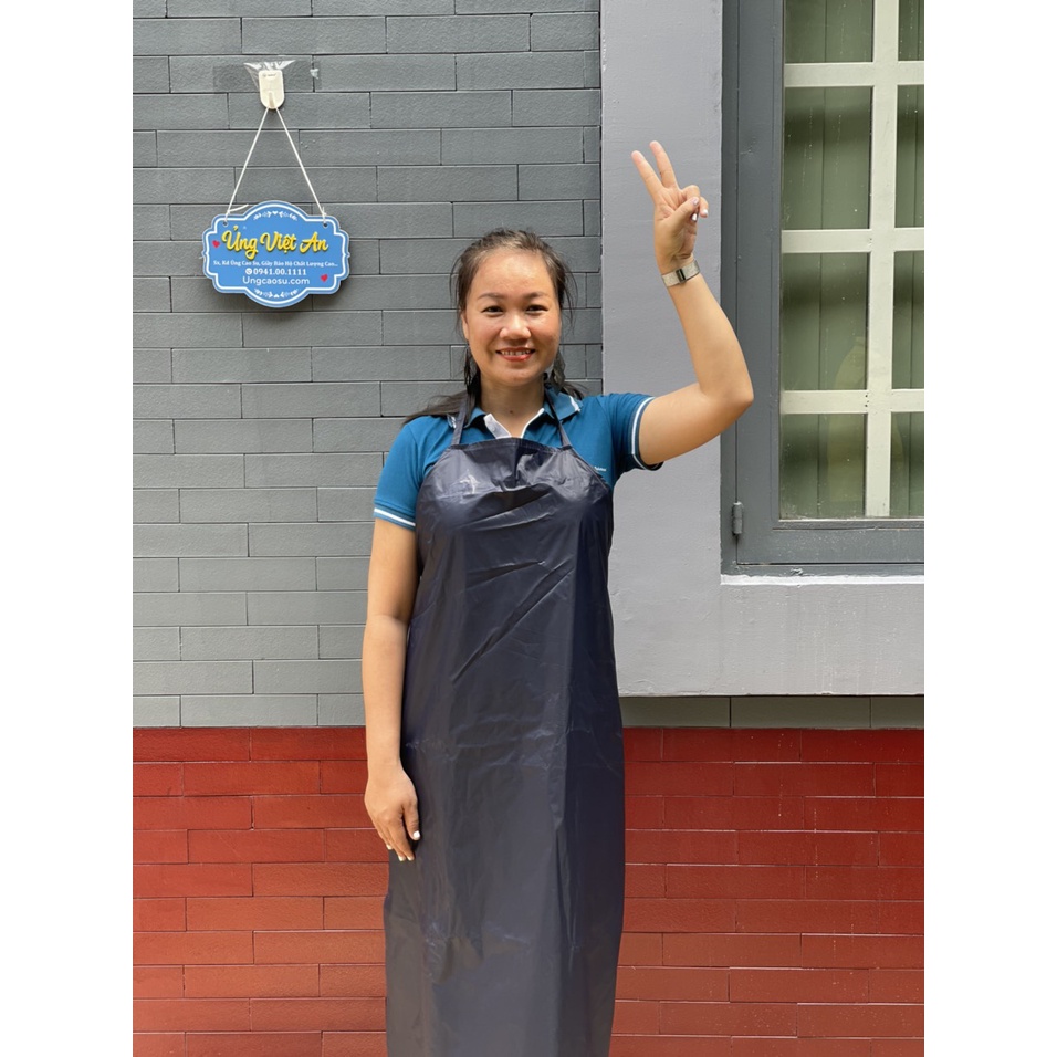 Tạp Dề Dài Nhựa Xanh Đen Hàng Chính Hãng Cao Cấp - Bền Chuyên Dùng Trong Thực Phẩm, Thủy Sản