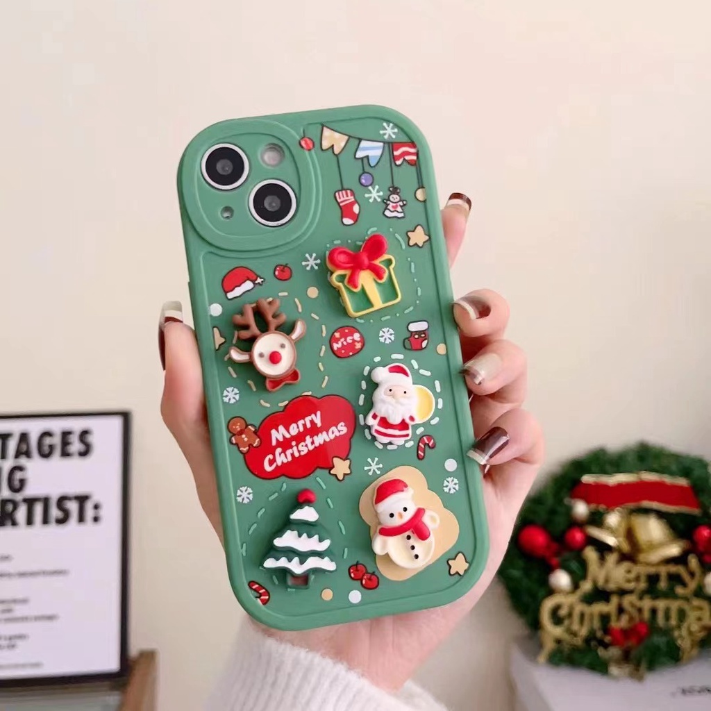 Ốp Điện Thoại In Hình Ông Già Noel 3D Cho IPhone 14 14Pro Max 14Plus 13 Pro Max 12 12 Pro Max 11 11 Pro Max XSMax XR X XS 8 7 Plus