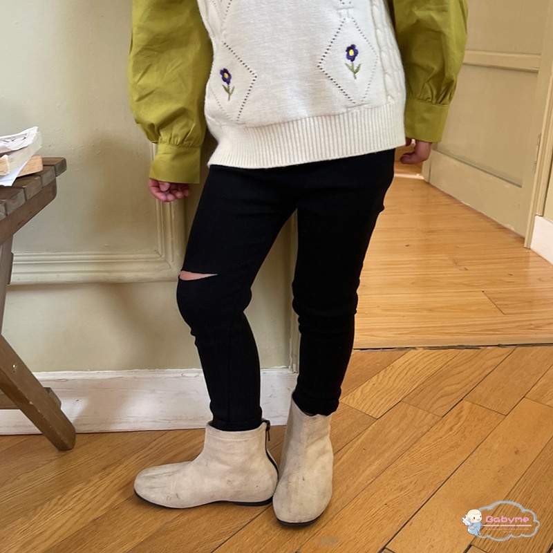 Quần Dài Lưng Cao Dáng Ôm Phong Cách Hàn Quốc Thời Trang Cho Bé Gái