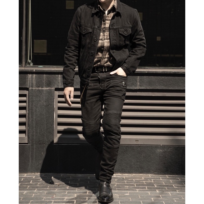 Áo Jacket Denim ( Black/ Dark Blue)
