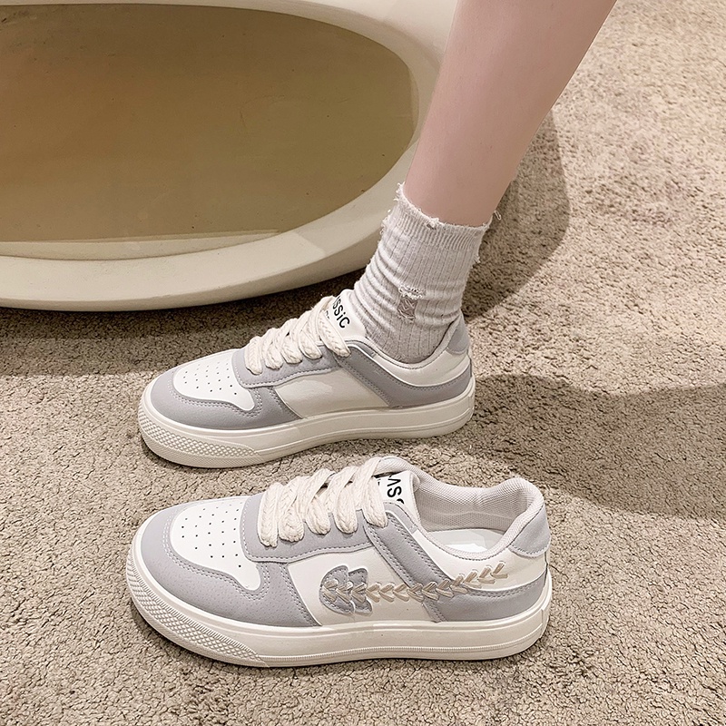IELGY Giày Thể Thao Mũi Tròn Thoải Mái Phong Cách Hàn Quốc Cho Nữ