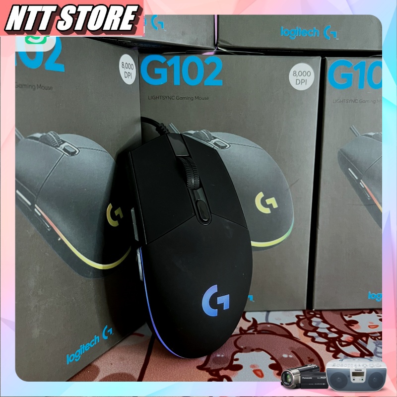 Chuột gaming  Logitech G102 Led RGB 8000DPI  chơi game Hàng NK cực Chất NTT Store