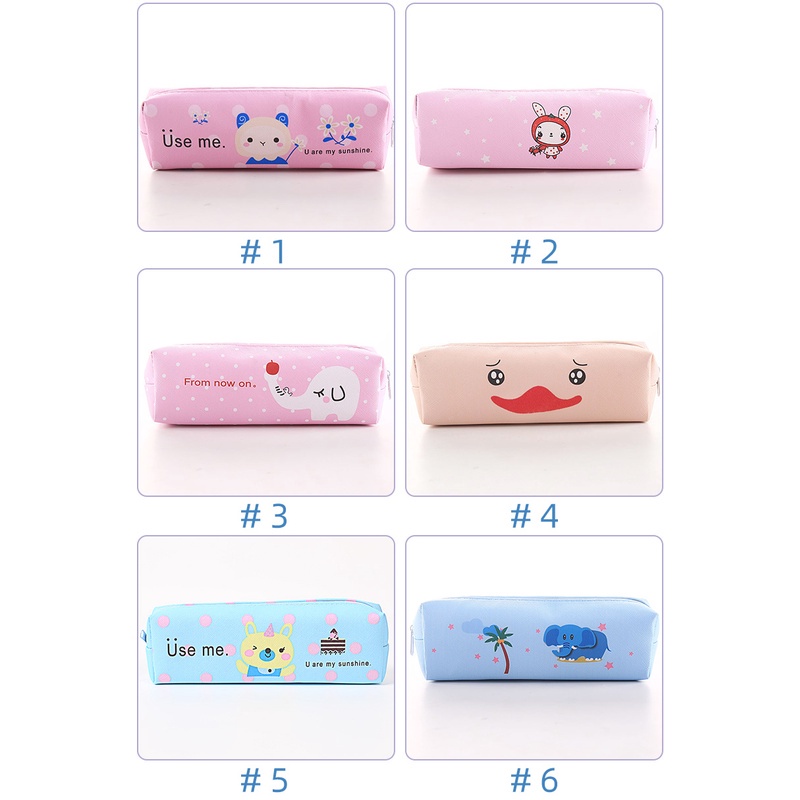 Bóp đựng bút chống nước họa tiết hoạt hình dễ thương cho học sinh