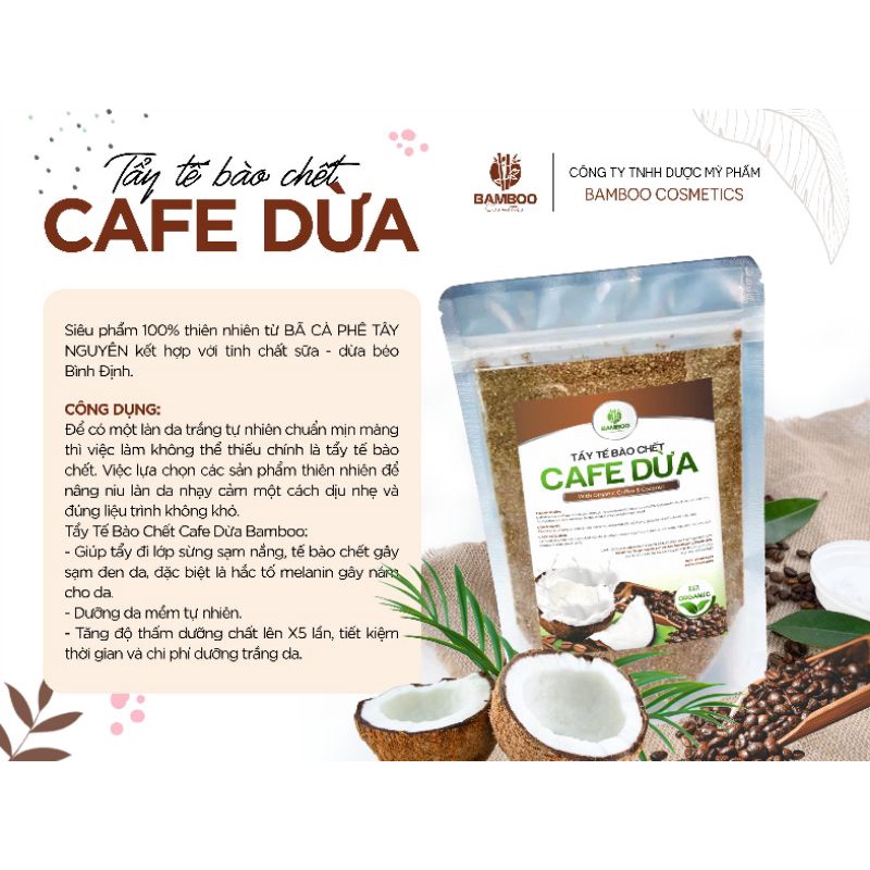 💥Mới💥Tẩy tế bào chết cafe dừa bamboo