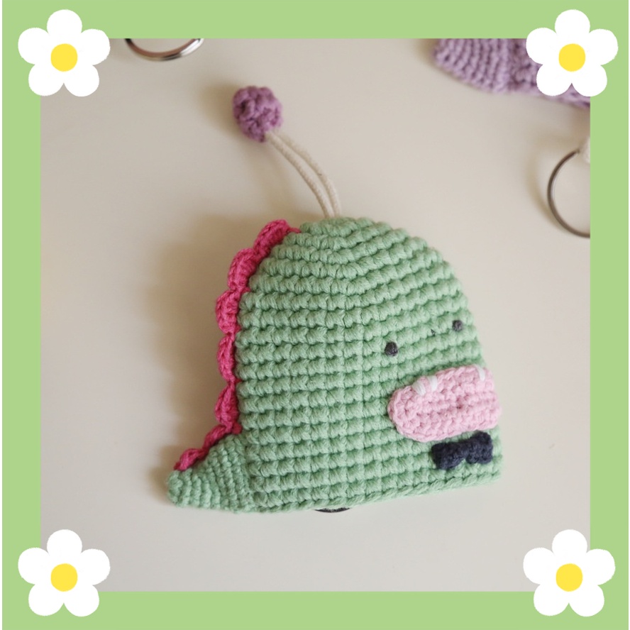 Móc Chìa Khóa Hình Búp Bê Hoạt Hình Bằng Len Dệt Thủ Công Dễ Thương