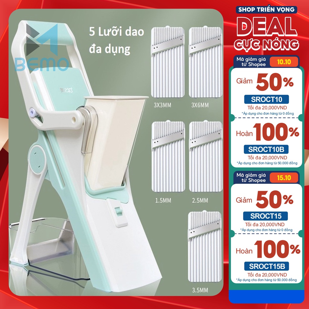 Dụng Cụ Cắt Lát Rau Củ, Máy Bào Sợi Gọt Tỉa Rau Củ Quả Đa Năng, Thái Thịt Đông Lạnh Tiện Dụng Cho Nhà Bếp