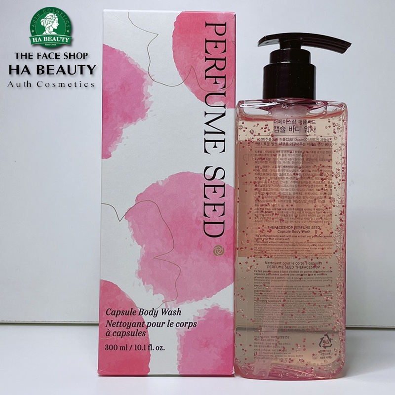 Sữa tắm dưỡng ẩm tốt trắng da thơm hương nước hoa hồng lưu hương lâu The Face Shop Perfume Seed Capsule Body Wash 300ml