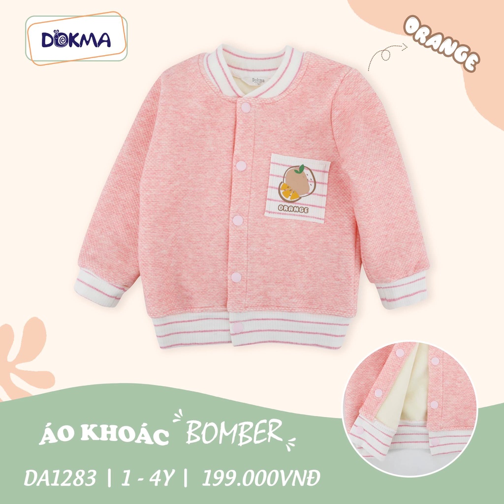 Áo khoác Bomber lót nhung dày dặn Dokma
