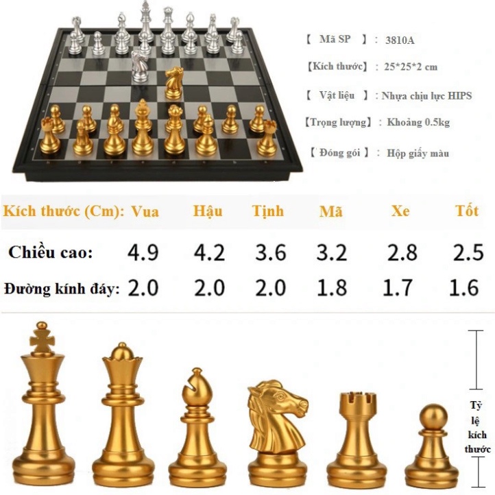 Bộ cờ vua nam châm cao cấp Chess U3-3810
