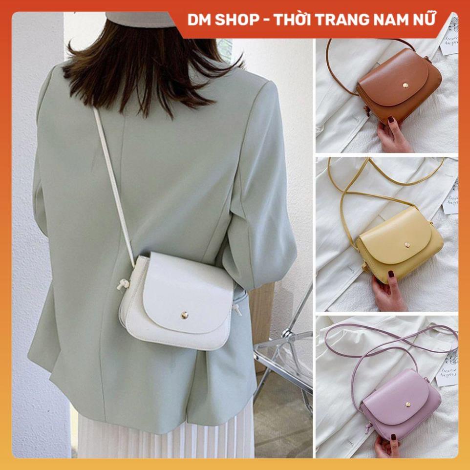 Túi Xách Công Sở Nữ đeo chéo , Túi sách đeo vai da trơn mềm đơn giản nhỏ gọn dễ phối thời trang đi học đi làm - DM Shop