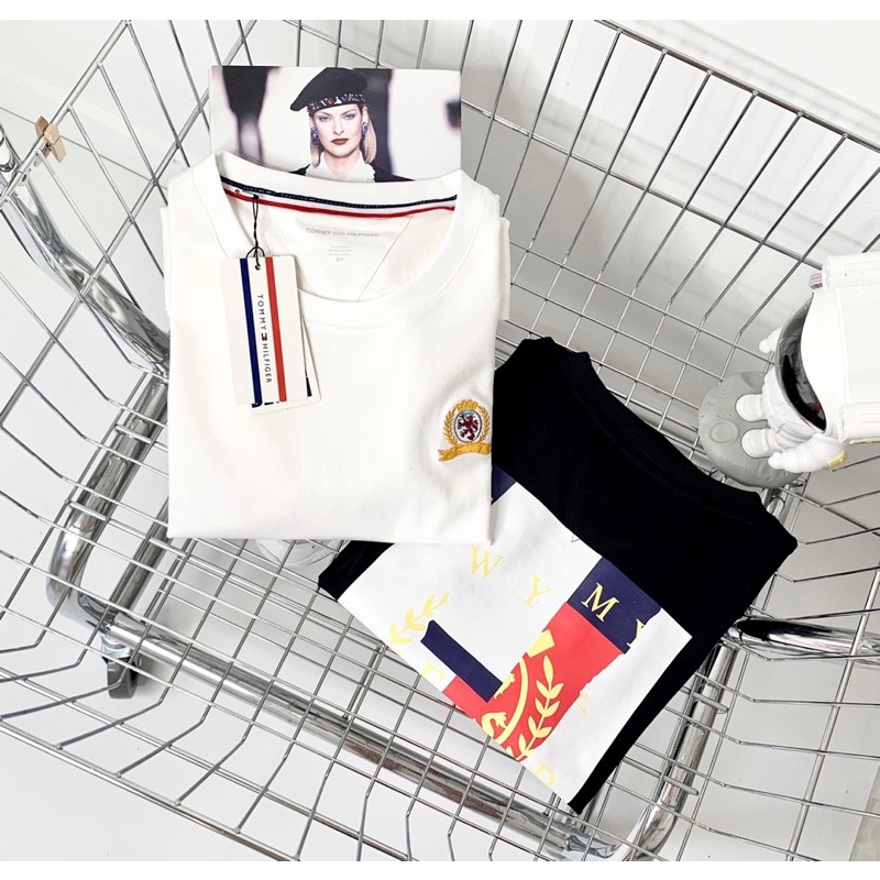 Áo thun Tommy Hilfiger T-Shirt tay ngắn cổ tròn, Hàng VNXK form UNISEX