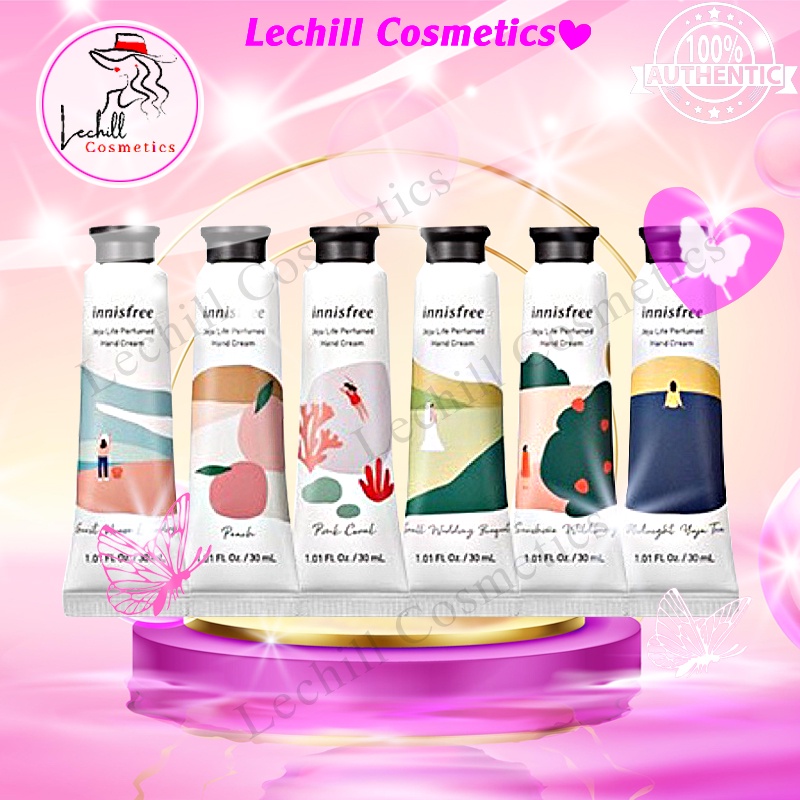 (Mẫu mới 2020 Hàn Quốc) Kem Dưỡng Da Tay Hương Nước Hoa Innisfree Jeju Life Perfumed Hand Cream 30ml