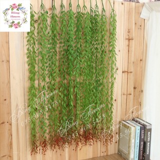 Cành lá giả - lá cúc tần trúc non 100cm 5 nhánh Bongflower decor siêu siêu xinh