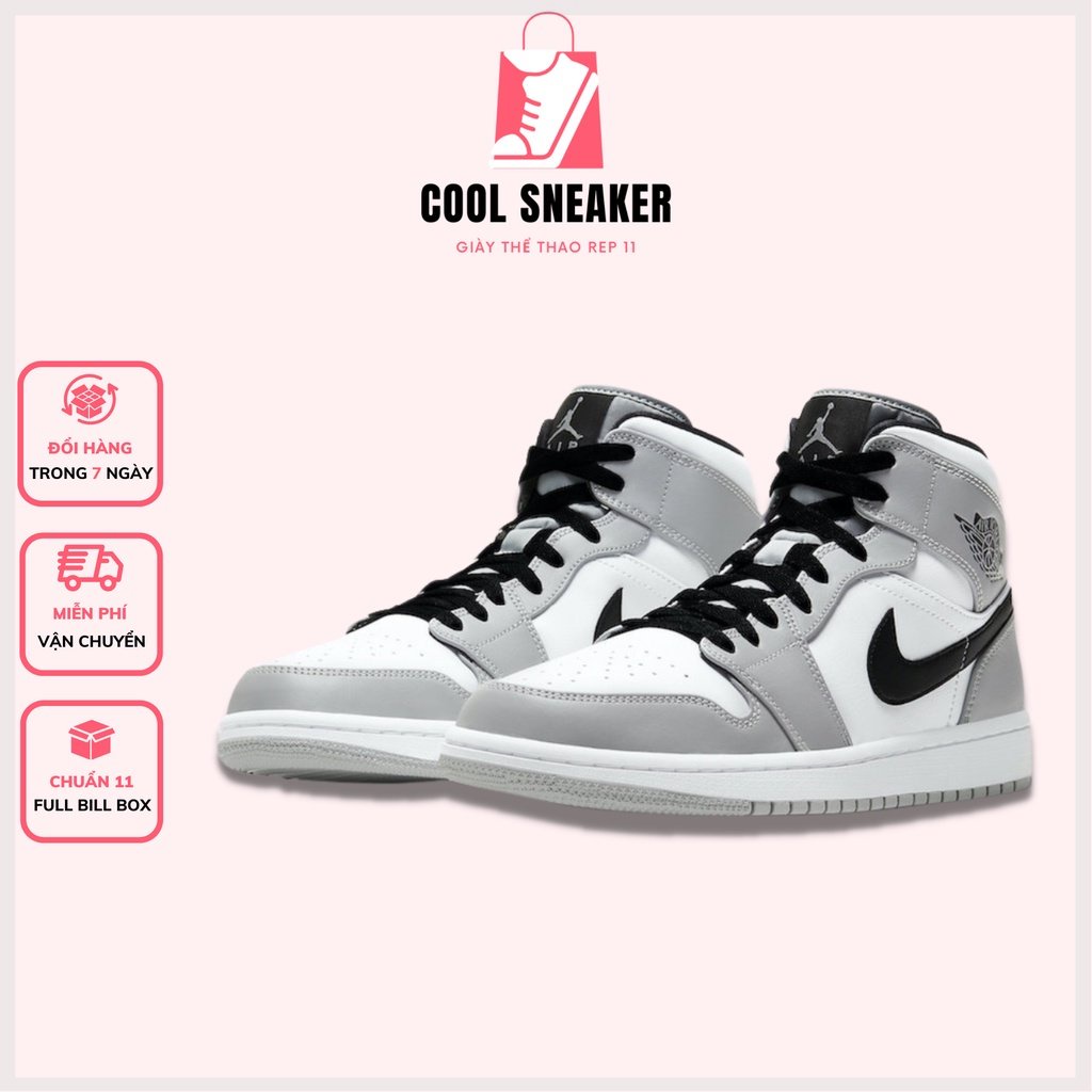Giày Thể Thao Sneaker 𝗝𝗼𝗿𝗱𝗮𝗻 Cao Cổ - Giày 𝗝𝗼𝗿𝗱𝗮𝗻 Cổ Cao JD1 High Nam Nữ Màu Ghi Xám Full Box