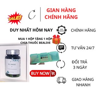 Trà thảo mộc giảm cân slimbe beallive giảm cân nhanh cấp tốc hộp 30 viên giảm 2_4kg hàng chính hãng