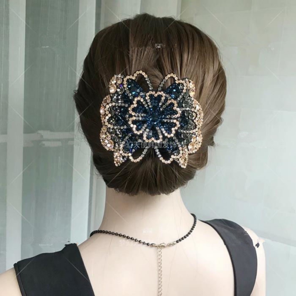 Kẹp Tóc Hình Hoa Đính Đá Sang Trọng Cho Nữ