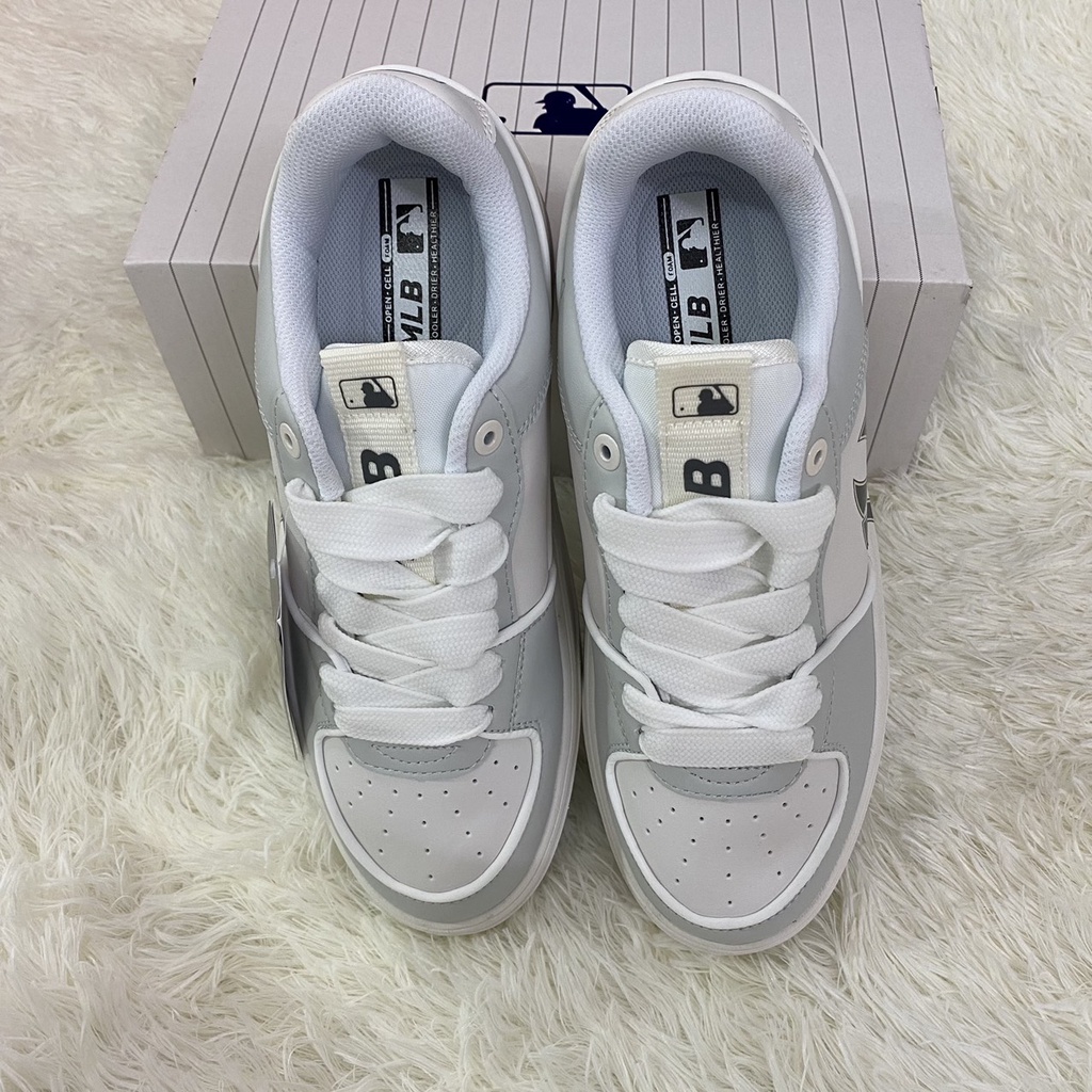 Giày Thể Thao MLB Chunky Liner New York Yankees trắng xám hot trend 2022, MLB Chunky xám [FREESHIP + FULL BOX]
