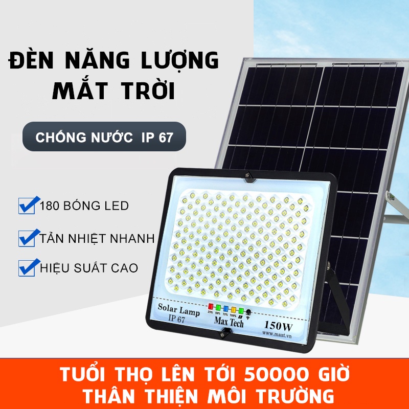 Đèn năng lượng mặt trời  MAXTECH bóng to 300w - 400W - 200W - Tiết kiệm điện,Tuổi thọ cao - D1370