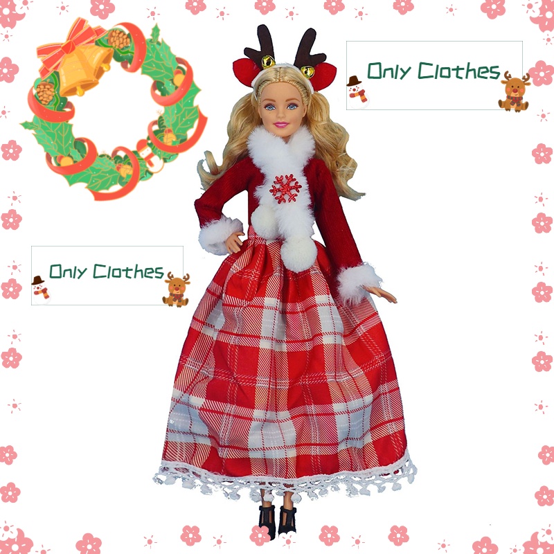 Quần Áo Cho Búp Bê BJD 30Cm DIY Phong Cách Giáng Sinh