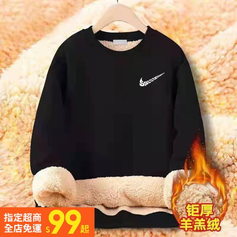 Áo Sweater Lông Cừu Dày Dặn Cổ Tròn Dáng Rộng Thời Trang Mùa Đông Cho Nam Và Nữ