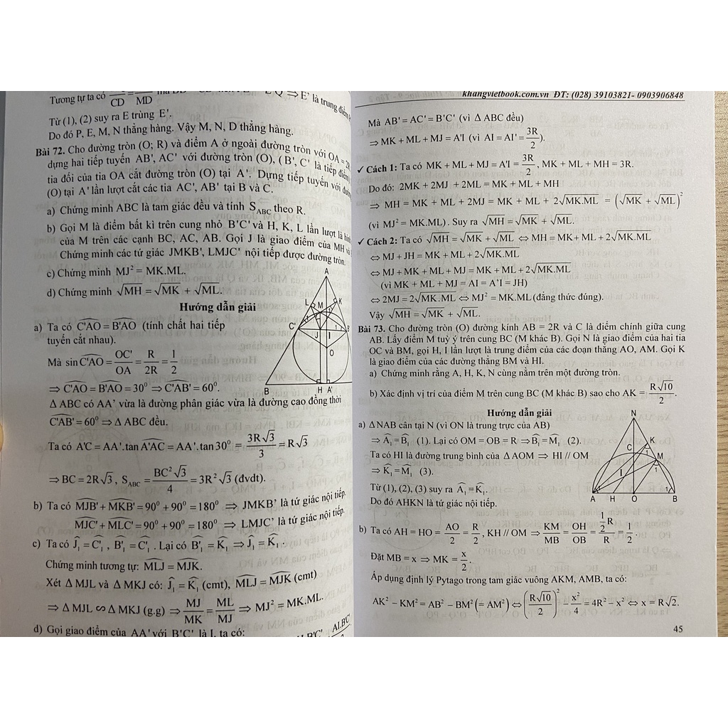 Sách - Combo Tài liệu bồi dưỡng học sinh Toán các chuyên đề hình học 9