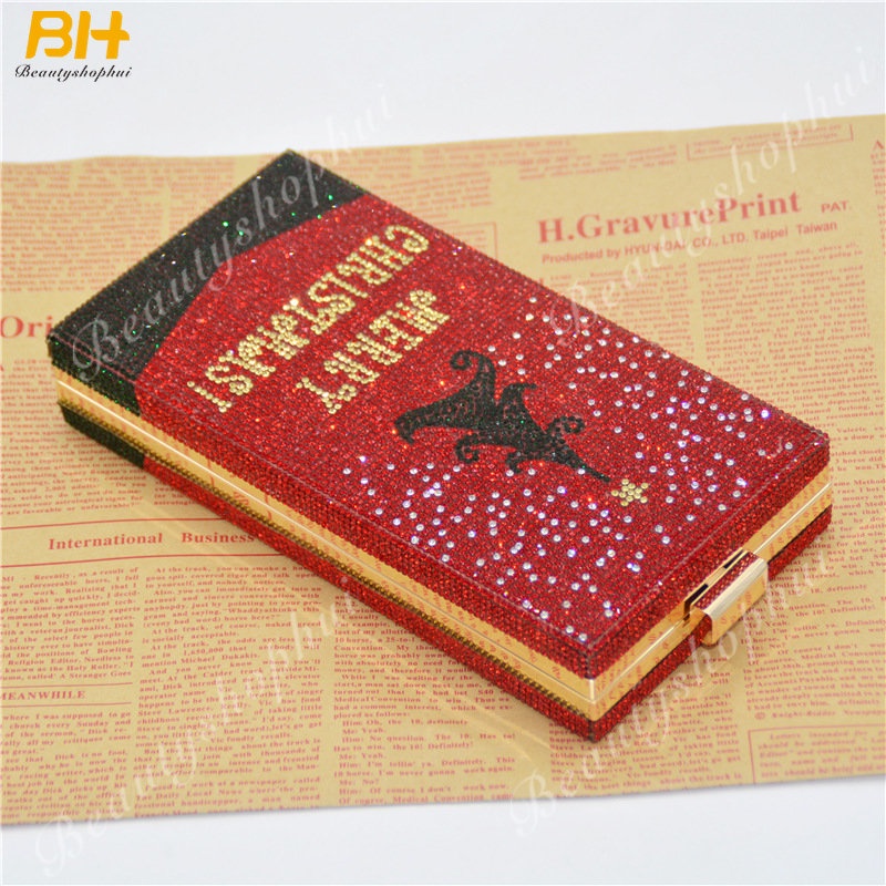 Túi Đeo Chéo Hình Vuông Nhỏ Bằng Nhựa Đính Kim Cương Phong Cách Âu Mỹ Mới Cho Nữ