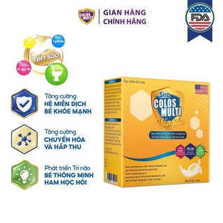 Siro colos multi Yến xào giúp tăng cường hấp thu, tăng đề kháng hộp 20 ống