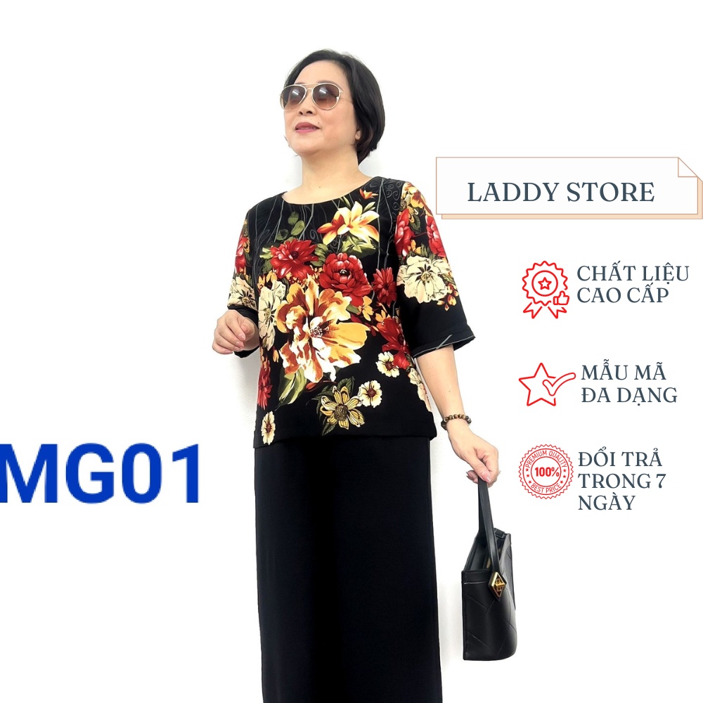 Áo Kiểu Nữ Chất Liệu Lụa Mango Cao Cấp Và Sang Trọng Dành Cho Phụ Nữ Trung Niên - Laddy Store