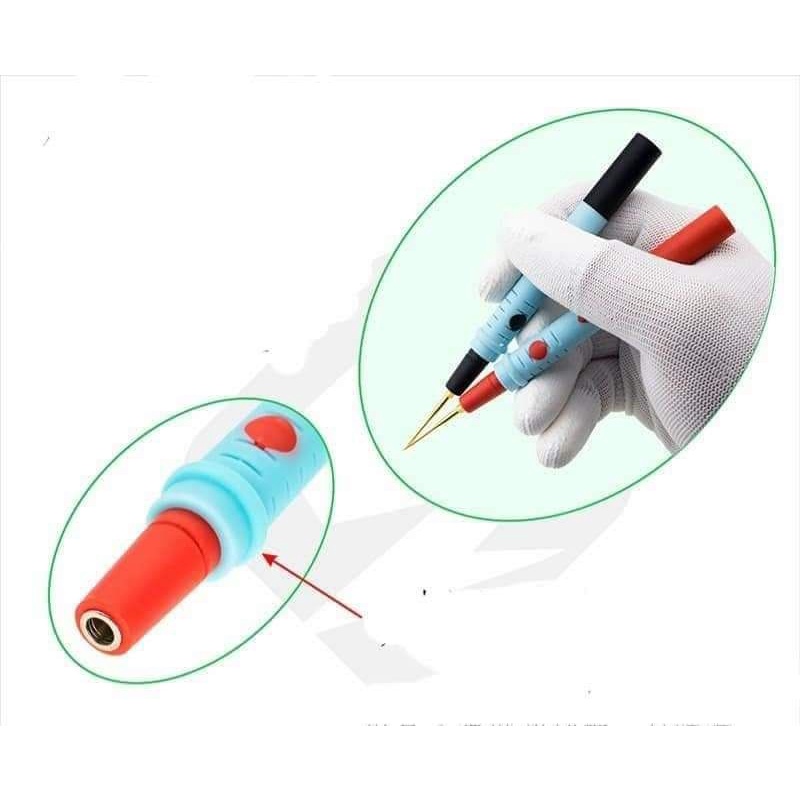 Que đo siêu nhọn dây chống cháy.có thể thay thế kim đo +4 mũi kim