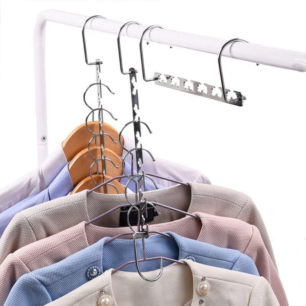 Aaron1 Móc Treo Quần Áo Bằng Thép Không Gỉ Tiết Kiệm Không Gian Đa Năng