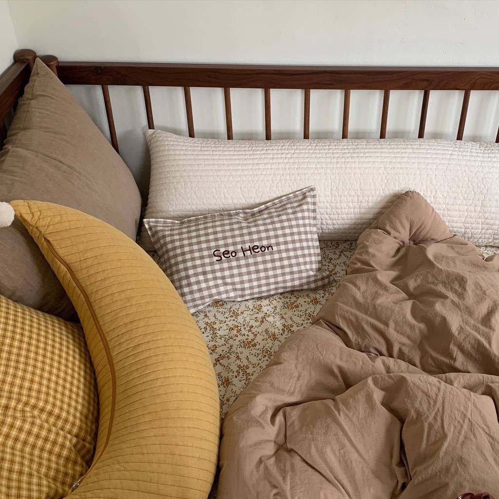 Gối Ngủ Thêu Tên diy Phong Cách Hàn Quốc Có Thể Giặt Sạch Cho Bé