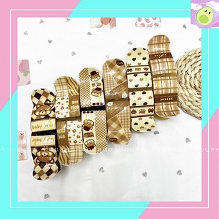 Kẹp tóc càng cua 5 răng Honey hình gấu vintage