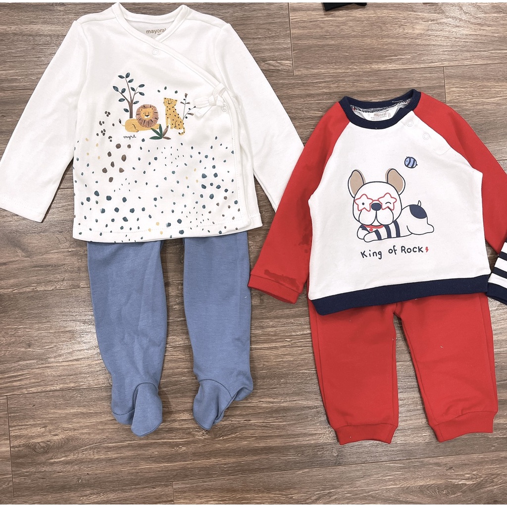 Bộ Mayoral chất nỉ mềm đẹp cho bé  màu sắc họa tiết bắt mắt đáng yêu