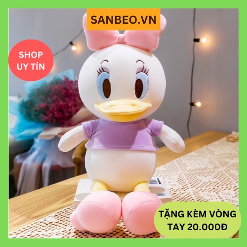 Thú gấu nhồi bông, gối ôm hình con vịt mặc áo hàng cao cấp kích thước 40cm
