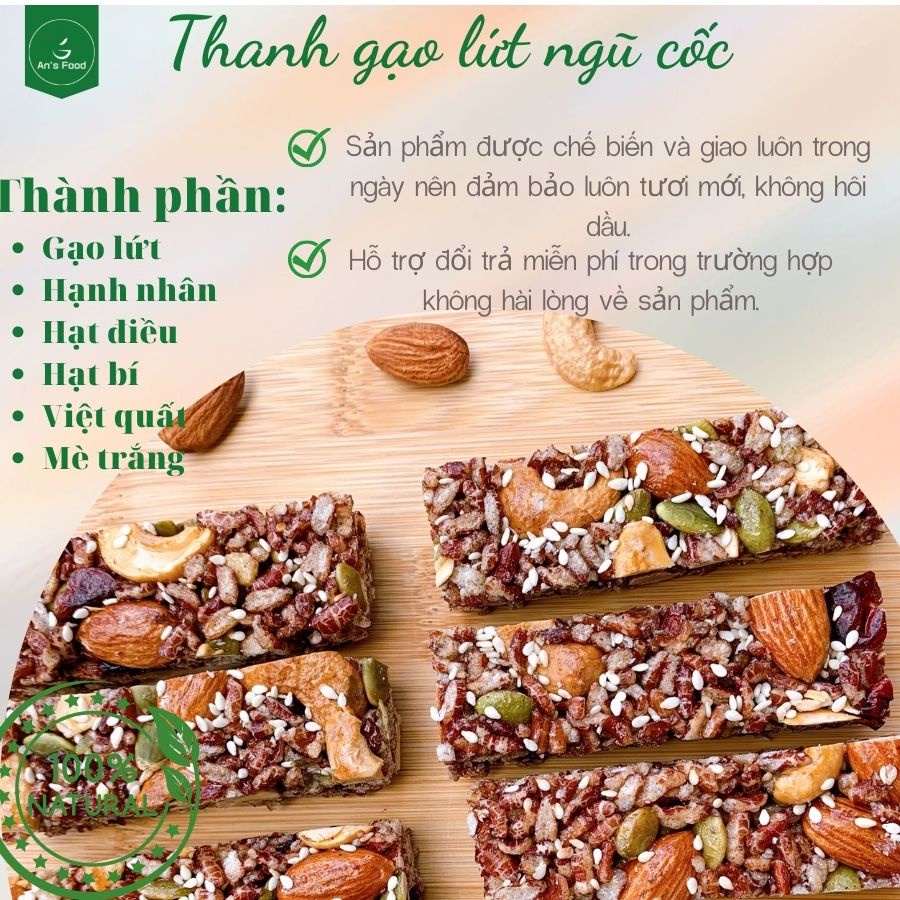 Thanh Gạo lứt ngũ cốc ăn kiêng giảm cân - 1kg