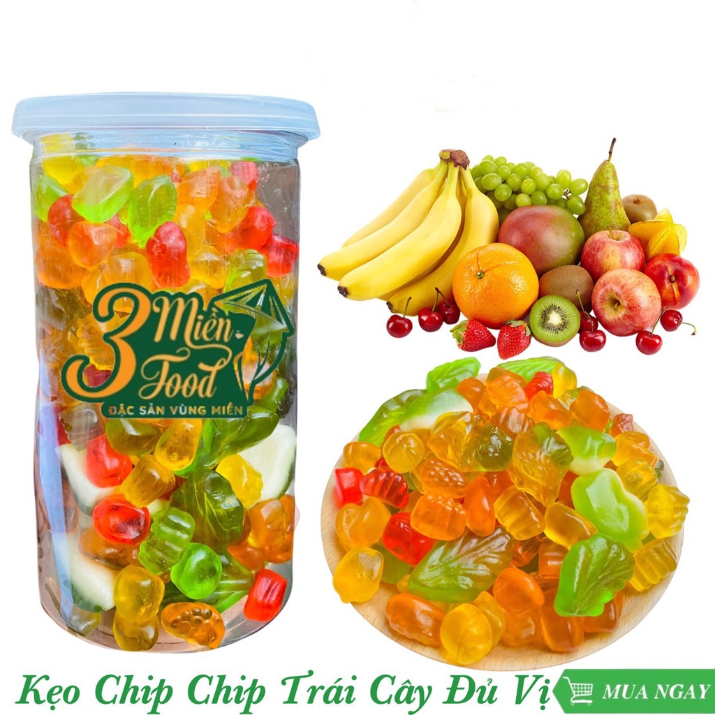 FREESHIP HŨ 500g kẹo dẻo chip chip thơm ngon hấp dẫn