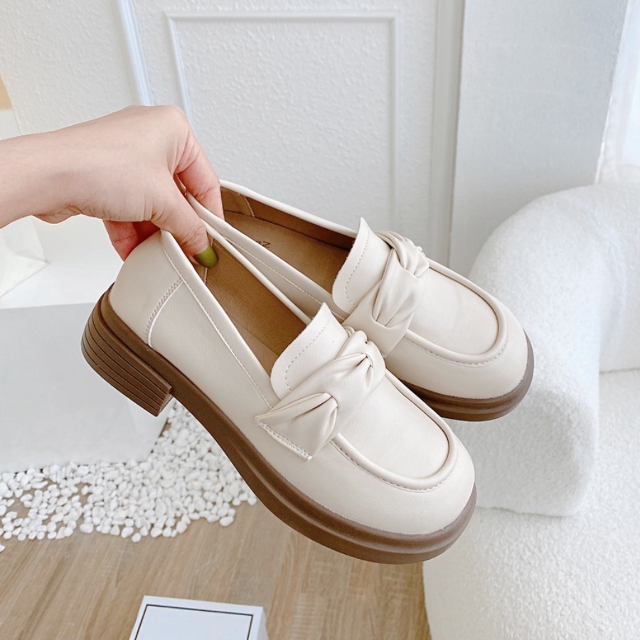 Giày tiểu thư Hàn Quốc giày slipon đế kép da mềm êm chân hàng quảng châu loại 1