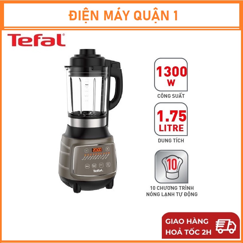Máy xay sinh tố và làm sữa hạt 1300W Tefal BL967B66