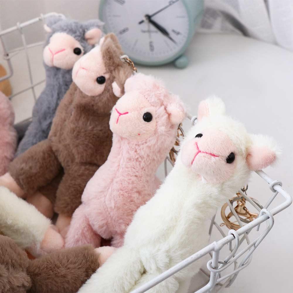 LANFY Móc Khóa Hình Lạc Đà Alpaca Nhồi Bông Dễ Thương
