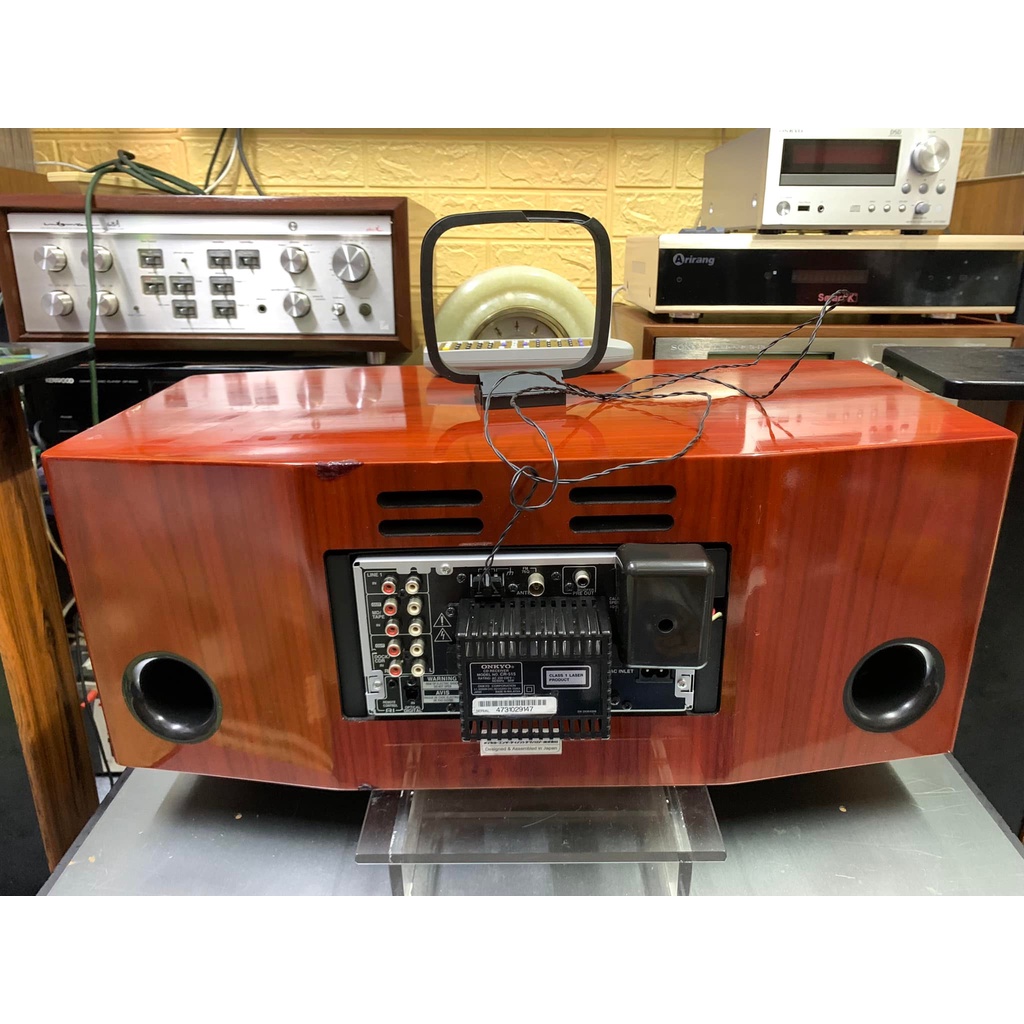 ONKYO CR-515 kết hợp loa toàn dải Độ thùng gỗ từ bên Nhật